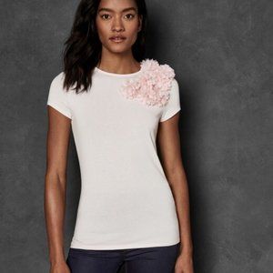 Ted Baker Tops Ted Baker Black Valersa Floral Appliqu Tee